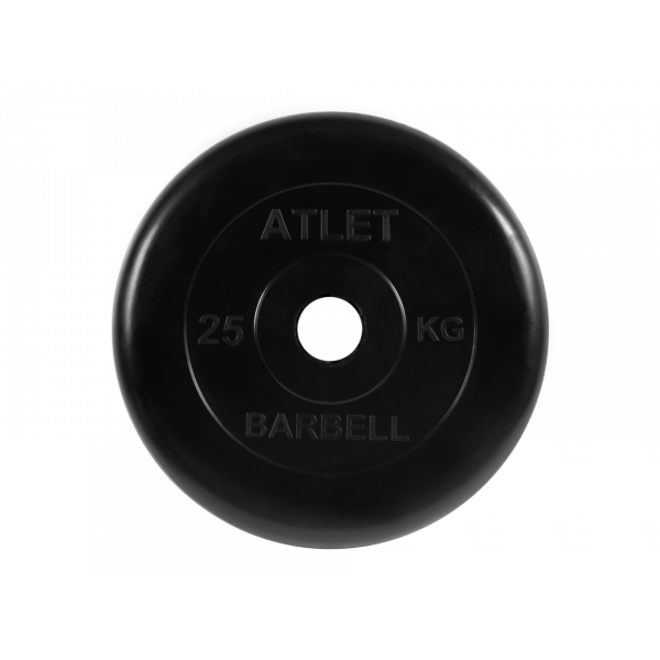 Диск обрезиненный Atlet, 25 кг MB Barbell