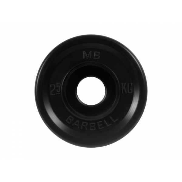 Диск обрезиненный "Евро-классик", чёрный, 2,5 кг MB Barbell