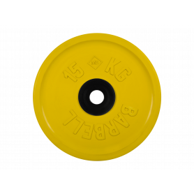 Диск обрезиненный "Евро-классик", жёлтый, 15 кг