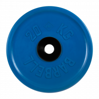 Диск обрезиненный "Евро-классик", синий, 20 кг