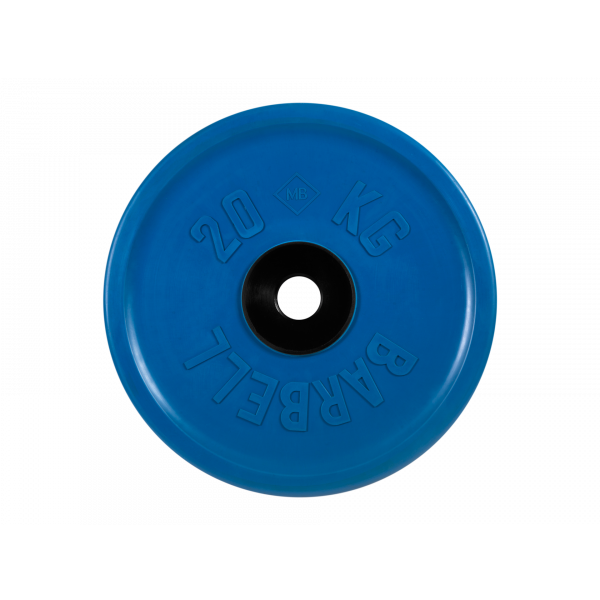 Диск обрезиненный "Евро-классик", синий, 20 кг MB Barbell