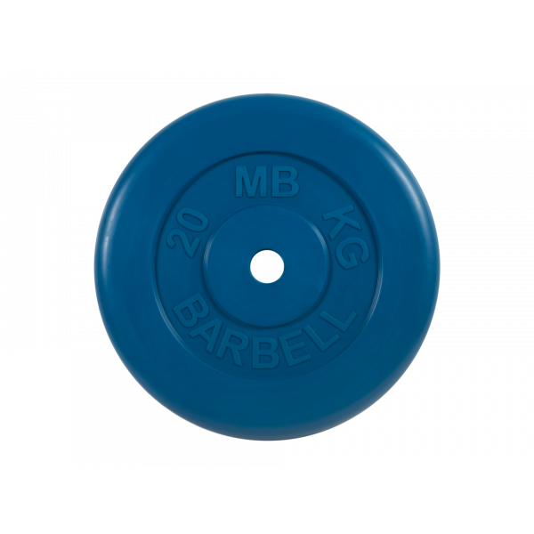 Диск обрезиненный "Стандарт", синий, 20 кг MB Barbell