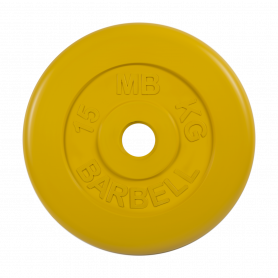Диск обрезиненный "Стандарт", жёлтый, 15 кг