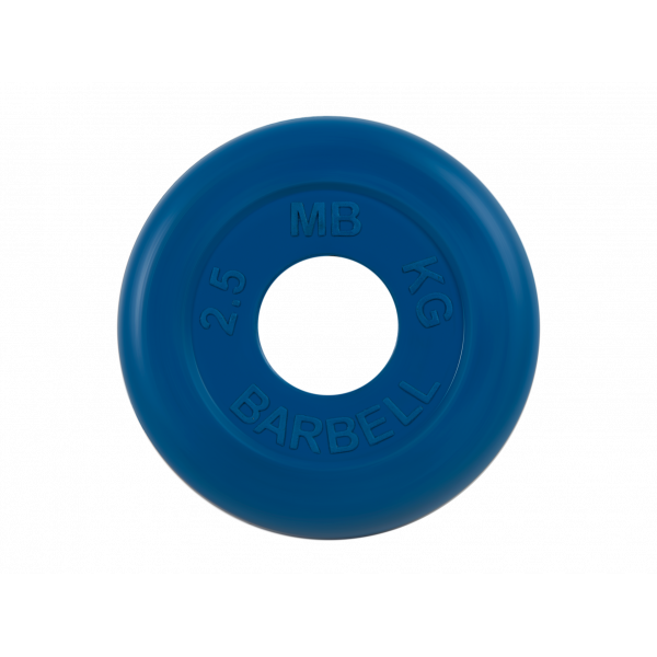 Диск обрезиненный "Стандарт", синий, 2,5 кг MB Barbell