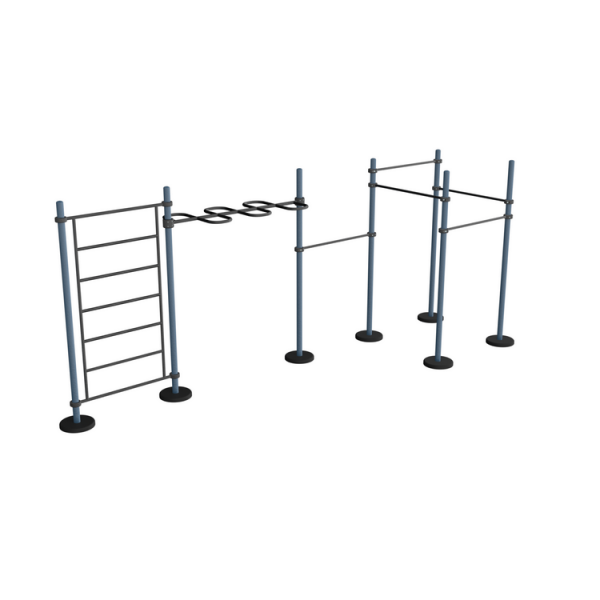 Рукоход-змейка, шведская стенка, четырехсторонний турник / Combined Horizontal Ladder, Wall and Uneven Pull Up BarsМВ MB Barbell